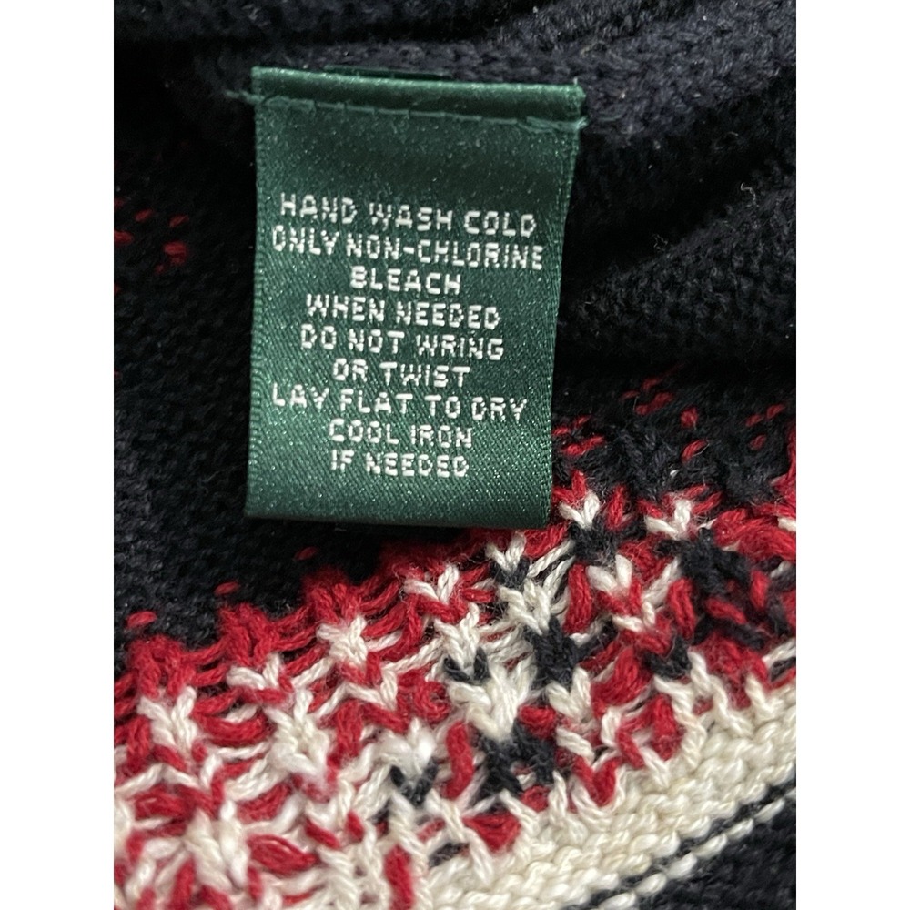 Lauren Ralph Lauren Petite Medium Long Tunic Sweater Southwest Aztec Geometric - Picture 10 of 16